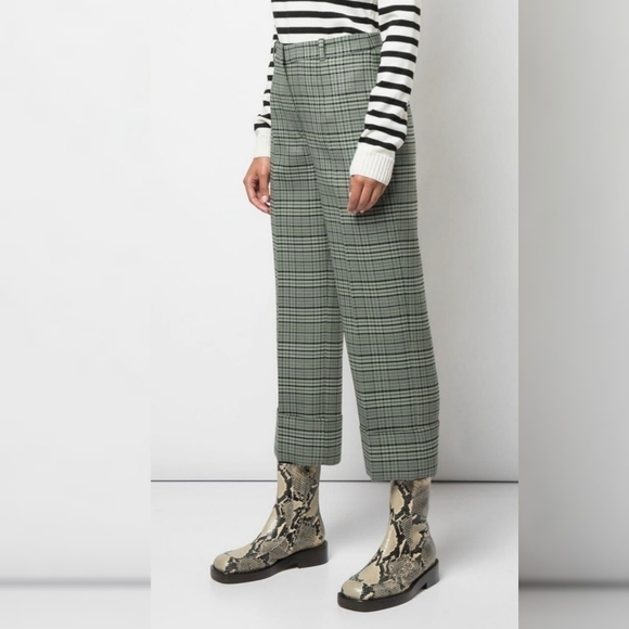 Michael Kors Collection Plaid Crop Pants - Picture 1 of 15